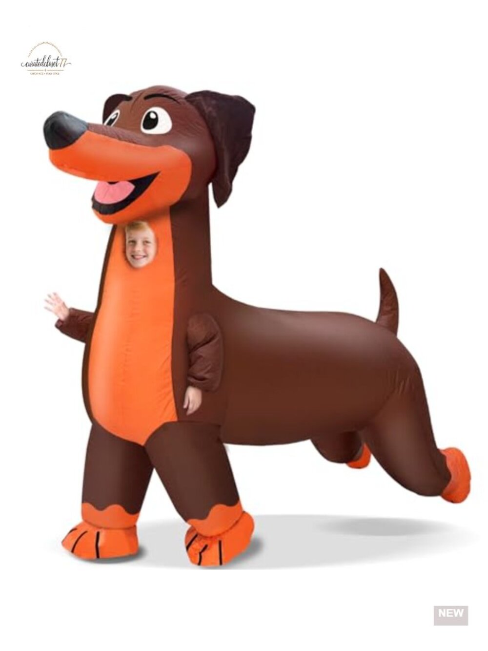 Kids Inflatable Dog Costume Full Body Blow Up Halloween Cosplay